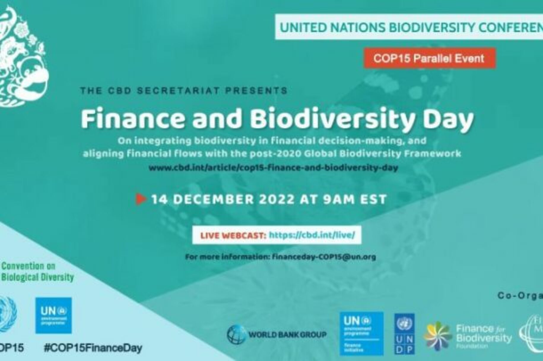 Finance for Biodiversity Foundation activities at COP15 Finance for