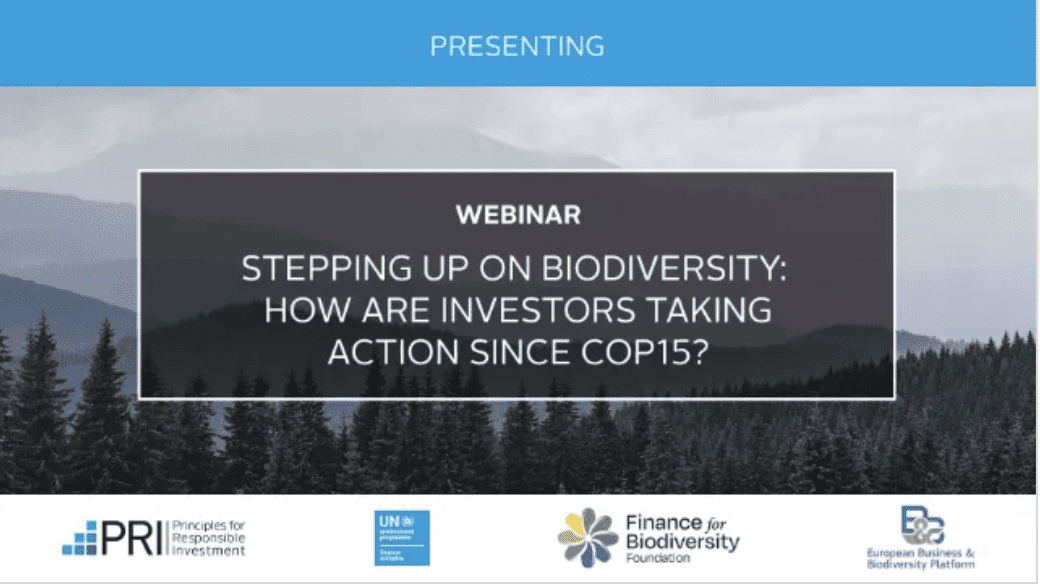 FfB Foundation - webinar stepping up on biodiversity